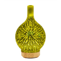 Diffuseur d'arômes ultrasonique 3D en verre sans eau pour la maison et la chambre, humidificateur et diffuseur de parfum