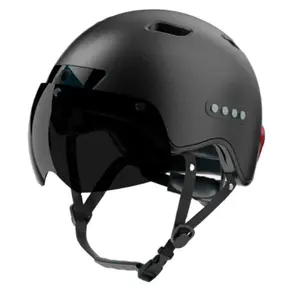 Casco de montar en bicicleta eléctrica, control de voz inteligente con casco de seguridad, conexión Bluetooth, cámara Hd