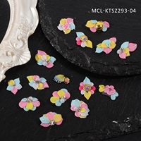 30PCS/kit Kawaii Handmade Nail Art Resin Charms 3D Design Nail Acrylic Flowers Acrylic flower