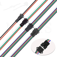 كابل توصيل SM-3Pin LED Strip JST SM 3P ذكر وأنثى بطول 1 متر و2 متر و5 متر، بخطوة 2.54 ملم، 3 سنون، 22AWG