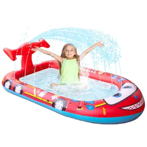 Factory RTS Fire Engine Inflatable Above Ground Swimming Pool Kids Splash Sprinkler Pad Wading Pool