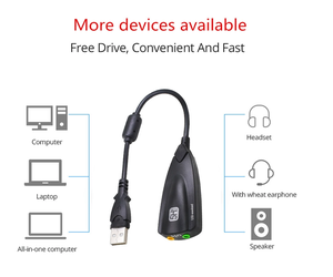 Thẻ Âm Nhạc USB <span class=keywords><strong>Virtual</strong></span> <span class=keywords><strong>7</strong></span>.1 Kênh USB Thẻ Âm Thanh Bộ Chuyển Đổi 5HV2-Thẻ Âm Thanh Ngoài Cho Máy Tính Xách Tay - Product Image 5