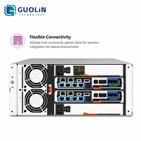 Lenovo ThinkSystem DE4800H 4U60 Hybride Flash Array 128 Go Double Contrôleur, 25/10GbE iSCSI 16/32Gb FC 12Gb SAS, 300 Disques 7.2PB