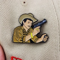 Youmigift Pins : Badge Chapo personnalisé, Pin's en émail avec drapeau des pays de Kunshan et motif Adam Hat