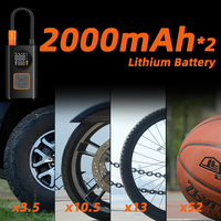Portable Car Air Compressor Digital Tire Inflator Pump Travel Emergency LED Light Portable Tire Inflator for Car