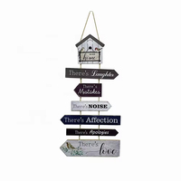 Lot de 7 plaques murales rustiques européennes en bois à suspendre, avec citations de bienvenue sur le thème de la ferme, pour décoration artistique murale DIY