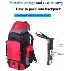 ไม้เท้าพับได้อลูมิเนียมอัลลอยด์น้ำหนักเบาพิเศษแบบยืดหดได้สำหรับเดินป่าปีนเขา - Product Image 5