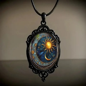 Gothique Vampire Hibou Camée Collier Femmes Hommes Mode Païenne Sorcière Bijoux Accessoires Cadeau <span class=keywords><strong>Blood</strong></span> Owl Verre Charm Corde Chaîne Ras du Cou - Product Image 6