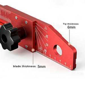 Règle en T en aluminium robuste pour le travail du bois, règle d'angle combinée réglable de 40 cm avec fonction de marquage parallèle - Product Image 3