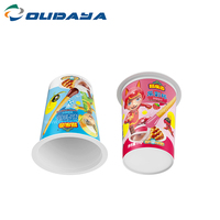 Contenedor vacío de plástico de inyección PP personalizado para helados, taza de yogurt con 2 compartimentos, 140ml, 35g
