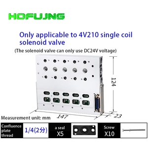 Vanne solénoïde pneumatique intégrée à brancher 4V210 en alliage d'aluminium résistant à la corrosion DC24V - Product Image 3