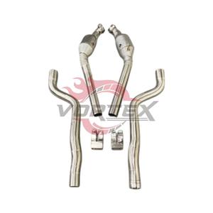 ท่อแคทดาวน์ไพพ์ Vortex 304 High Flow สำหรับ Mercedes-Benz E63 W212 CLS63 C218 5.5T ปี 2013–2017 พร้อมแผ่นกันความร้อน ไม่แสดงไฟเตือน Check Engine - Product Image 1