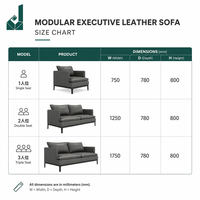 Ensemble de canapés de direction modulaires modernes de luxe, écologiques, durables, en éponge haute densité, en cuir véritable, sectionnels, pour réception de PDG