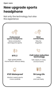 Chuyên nghiệp xương dẫn thể thao Tai nghe mở tai IPX5 Tai nghe không thấm nước - Product Image 6