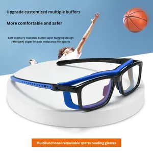 Bestfen Punk Style Print Frame HG031 Outdoor Anti-Collision Men's Large Square Sports Glasses Can Be Paired <strong>Prescription</strong> Lenses - Product Image 5