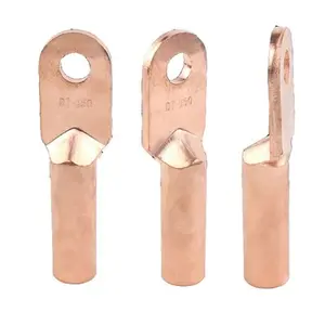 CNYY DTseries Tin Plated Copper Crimp Ring Terminal l red copper cable connecting red copper cable lugs crimp type terminal