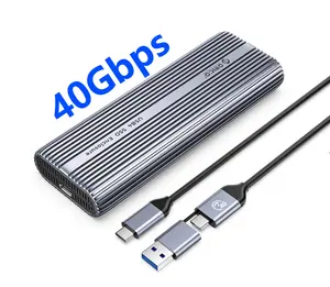 ORICO铝USB4 M.2 NVMe固态硬盘外壳40Gbps内置风扇支持8tb PCIE 4.0固态硬盘和UASP/Trim兼容迅雷