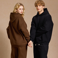 Hiver 2026 : Vente Flash – Sweat à Capuche Homme Ample et Décontracté en Coton Épais 350 g/m² avec Doublure Velours