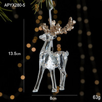 Décorations de Noël en gros STX : Ornements de Noël en acrylique et cristal pour la maison, pendentifs décoratifs pour sapin de Noël