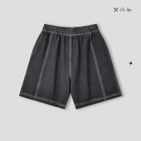 Chaleco de Malla Transpirable de Alta Calidad, Camiseta sin Mangas Holgada Informal, Pantalones Cortos con Cremallera Vintage Desgastados para Hombre, Traje de Camiseta sin Mangas