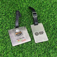 Étiquettes de sac de golf personnalisées de 70 mm en métal pour bagages de voyage, accessoires de sac de golf vierges avec logo personnalisé