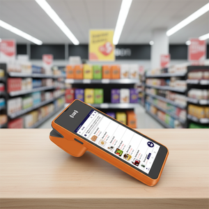 เครื่อง POS แบบพกพาสำหรับ Android หน้าจอสัมผัส 5.5 นิ้ว พร้อม NFC และบลูทูธ สีส้ม - Product Image 5