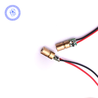 5V Point Rouge Lumière Cuivre Tête 1mw 650nm Laser Module