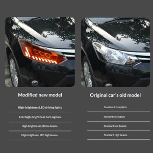 ชุดไฟหน้า TYPY สำหรับ Vios ปี 2014-2016 รุ่น 12V อัพเกรดพร้อมเลนส์โปรเจคเตอร์ LED ไฟเดย์ไลท์แบบ Devil-Eye และไฟเลี้ยวแบบไหล - Product Image 3