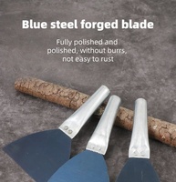 Spatule à plâtre en acier au manganèse de 2 à 6 pouces, tube épaissi, poignée en fer, lame en acier bleu, pour cloisons sèches