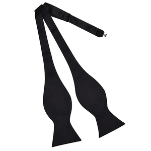 Lụa Masonic Thiết Kế Khác Nhau Hai Mặt Rắn Đen Tự Tie Bow Tie - Product Image 2