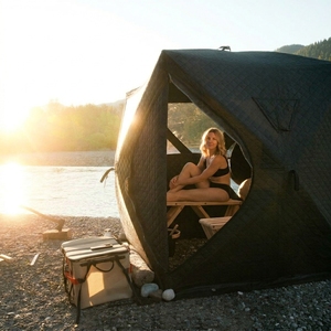 <span class=keywords><strong>Tente</strong></span> de sauna portable Kawagebo Kamp (KK) – Installation facile, 3 couches, Oxford 420D imperméable pour sauna sec extérieur <span class=keywords><strong>2</strong></span>-4 personnes - Product Image 5