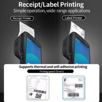JINGXIN PDA de mano precios impresora de escáner de código de barras, Venta caliente Barcod escáner PDA con impresora de pegatinas