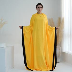 ผู้หญิงมุสลิมตัดชุดสวดมนต์ Eid Abaya ชุดเสื้อผ้าอิสลาม One Piece Khimar มุสลิมดูไบกลางเต็มรูปแบบรอมฎอน Abaya - Product Image 5