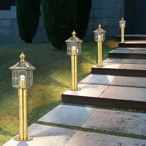 Trực Tuyến Bán Buôn Biệt Thự Ánh Sáng Sân Vườn Ngoài Trời Cổ Đồng + Kính Gỉ Bằng Chứng Trụ Cột Đường Phố Hàng Rào Ánh Sáng Trần - Product Image 2