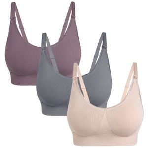 Soutien-gorge <span class=keywords><strong>d</strong></span>'<span class=keywords><strong>allaitement</strong></span> sans couture Sujetador De Lactancia Postpartum Maternité Soutien-gorge <span class=keywords><strong>d</strong></span>'<span class=keywords><strong>allaitement</strong></span> ouvert sur le devant pour femmes enceintes - Product Image 1