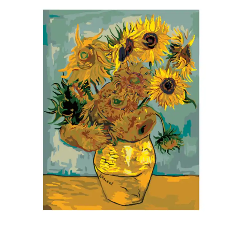 Популярный дизайн подсолнухи Винсента Ван Гога в цифровом наборе 30*40 пейзаж картины