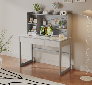 <span class=keywords><strong>Bureau</strong></span> d'étude en bois grande capacité avec étagère perforée et tiroirs, <span class=keywords><strong>bureau</strong></span> <span class=keywords><strong>informatique</strong></span> <span class=keywords><strong>multi</strong></span>-rangements et peu encombrant pour étudiants - Product Image 1