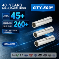 Terminal de Compresión de Cobre Serie GTY-500 para Conexión de Cables de Audio, Energía e Industria Automotriz