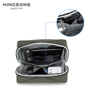 Kingsons Toiletry Bag Rectangle Zipper Multi Layer Storage Travel Cosmetic Bag For Men Business Commuter - Product Image 3