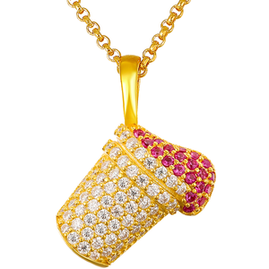 Collar con Colgante de Plata de Ley 925 con Moissanita VVS, Estilo Minimalista, Joyería Hip Hop con un Lindo Diseño de Cupcake - Product Image 2