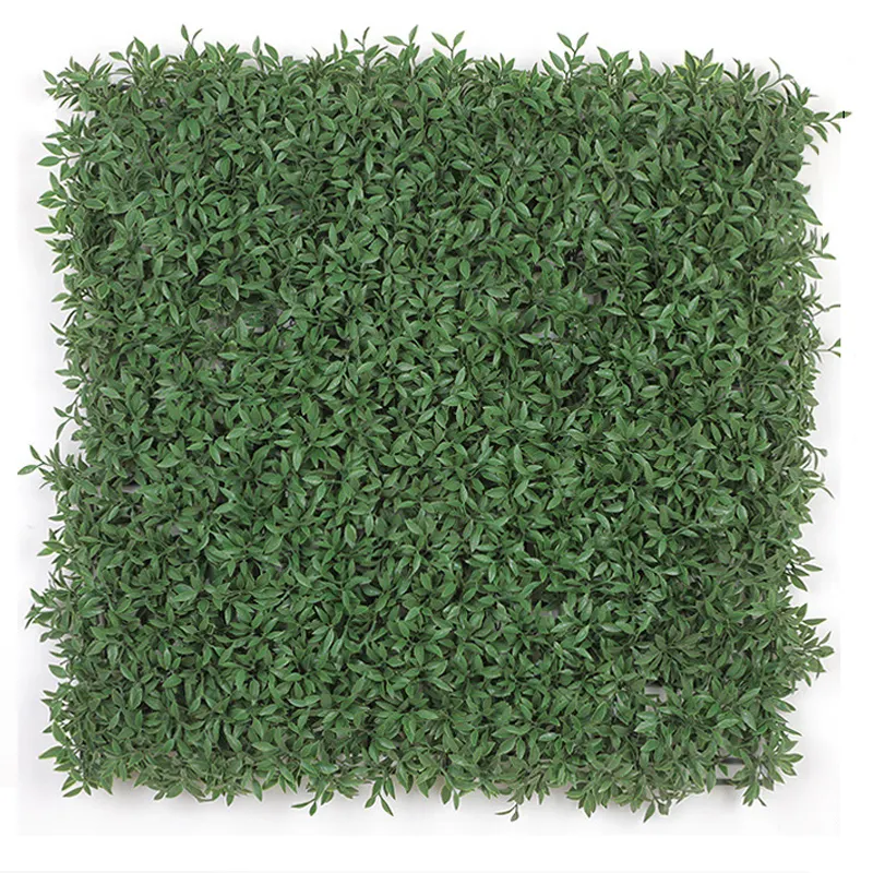 Cerca decorativa de follaje verde artificial, paneles de pared de césped de paisaje 870-2