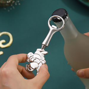 Christmas Bottle Opener Zinc Alloy Gold Snowman Design For <b>Holiday</b> Gifts - Product Image 2