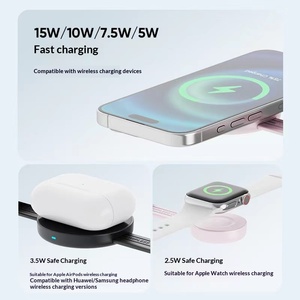 Cargador Inalámbrico Magnético Plegable Tres en Uno, Cargador Inalámbrico Magnético Multifuncional Portátil para Teléfono Móvil - Product Image 4
