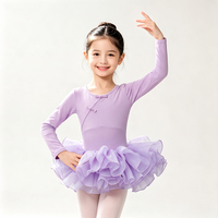 Robe de ballet pour filles, robe de princesse pour enfants, justaucorps à jupe tutu pour la danse