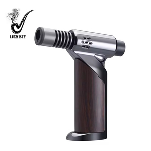Encendedor de Gas para cigarros con logotipo personalizado de alta calidad, llama eléctrica, antorcha de butano, caja fuerte de plástico y Metal desechable para viajes de Camping - Product Image 1