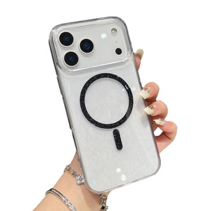 Étui en silicone gel magnétique antichoc avec paillettes colorées pour 18 Pro Max 18DUO, coque protectrice scintillante - Product Image 5
