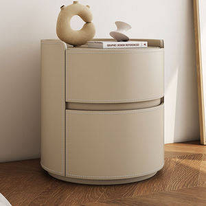 Mesa <span class=keywords><strong>de</strong></span> <span class=keywords><strong>Noche</strong></span> Creativa Minimalista <span class=keywords><strong>de</strong></span> Cuero para Dormitorio Pequeño, Mueble Moderno <span class=keywords><strong>de</strong></span> Acero Inoxidable para Almacenamiento en Sala <span class=keywords><strong>de</strong></span> Estar - Product Image 1