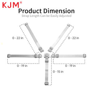 Cadeira alta Segurança Correias Substituição 5 Ponto Nylon Crianças Arnês de Segurança Correias Conversíveis para Cadeira Alta - Product Image 3