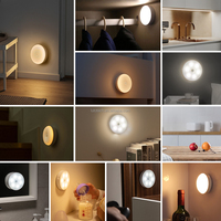 Veilleuse LED intelligente Creative Home Cabinet Lampe de chevet avec recharge USB Veilleuse à induction pour le corps humain