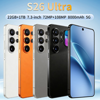 Téléphone portable professionnel S26 Ultra 22 Go + 2 To, écran HD 7,3 pouces, appareil photo 108 MP, batterie longue durée 8000 mAh, téléphone mobile 5G débloqué